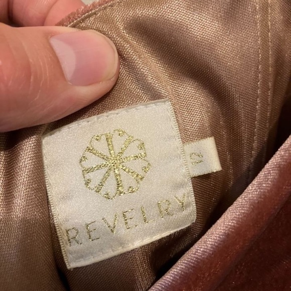 Floor Length Crushed Velvet Dress - Picture 3 of 3